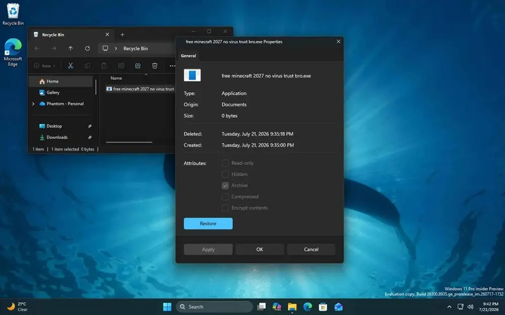 Windows 11 recebe visual renovado na janela de propriedades